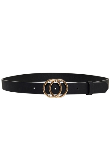 Only Accessoire ONLRASMI PU JEANS BELT 15185213 Black/SHINY GOLD