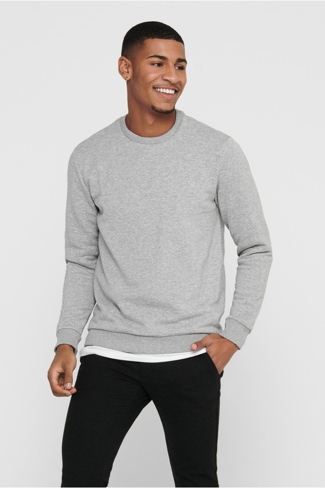 ONSCERES LIFE CREW NECK NOOS 22018683 Light Grey Melange