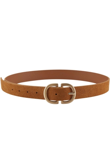 Pieces Accessoire PCJUVA SUEDE JEANS BELT NOOS 17102275 Cognac