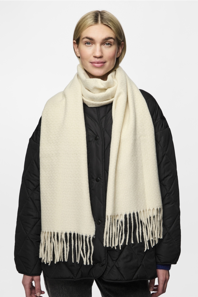 PCCELLA LONG SCARF NOOS BC 17115930 WHITECAP GRAY