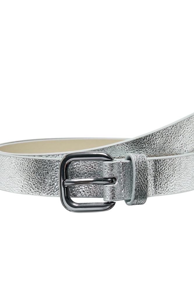 ONLMADELINE SHINY PU JEANS BELT ACC 15308304 Silver/Gunmetal