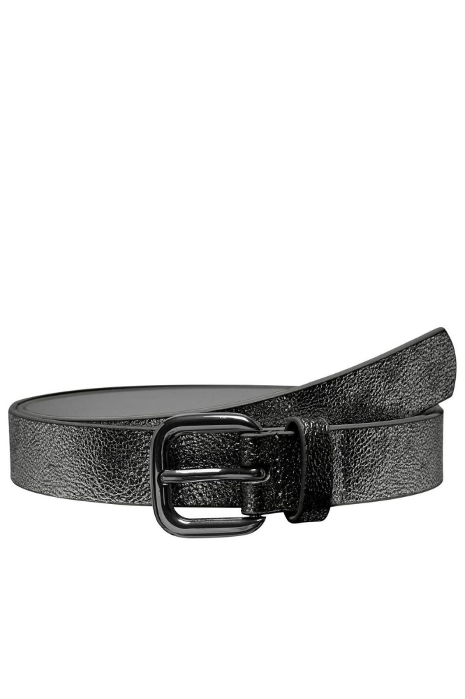 ONLMADELINE SHINY PU JEANS BELT ACC 15308304 Black/Gunmetal