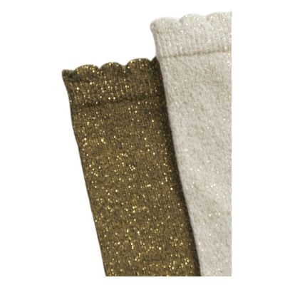 Vila visarina glitter 2-pack socks/ef/ls