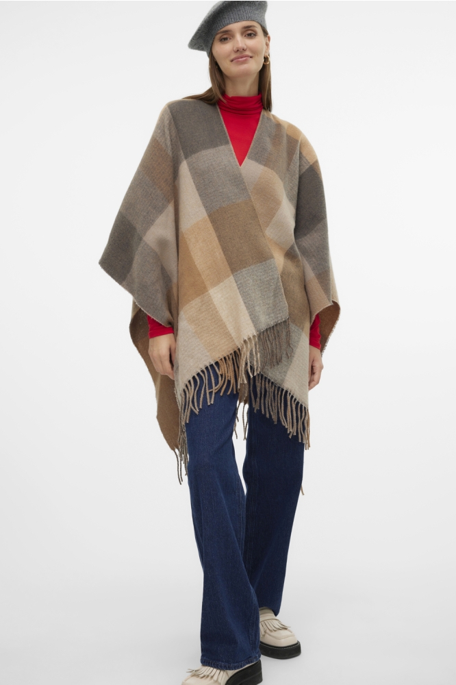 VMKIRA PONCHO GA 10313578 TIGERS EYE/DARK GREY