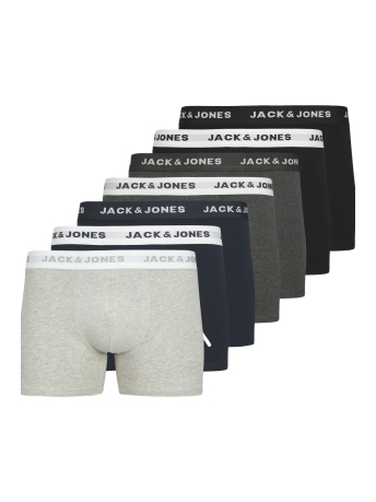 Jack & Jones Ondergoed JACBASIC TRUNKS 7 PACK NOOS 12165587 LIGHT GREY MELANGE/DGM & DGM
