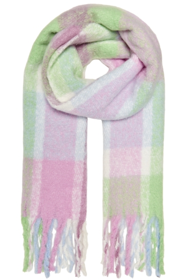 Only Accessoire ONLAYA LIFE CHECK SCARF CC 15298426 ABSINTHE GREEN