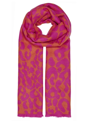 Only Accessoire ONLMILA LEO WOVEN SCARF CC 15266320 FUCHSIA PURPLE