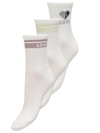 Only Accessoire ONLTALIA TENNIS SOCK 3-PACK ACC 15327452 OUTER SPACE/LOVE