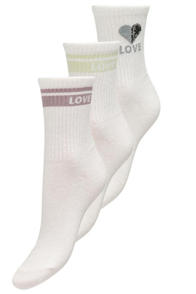 ONLTALIA TENNIS SOCK 3-PACK ACC 15327452 OUTER SPACE/LOVE