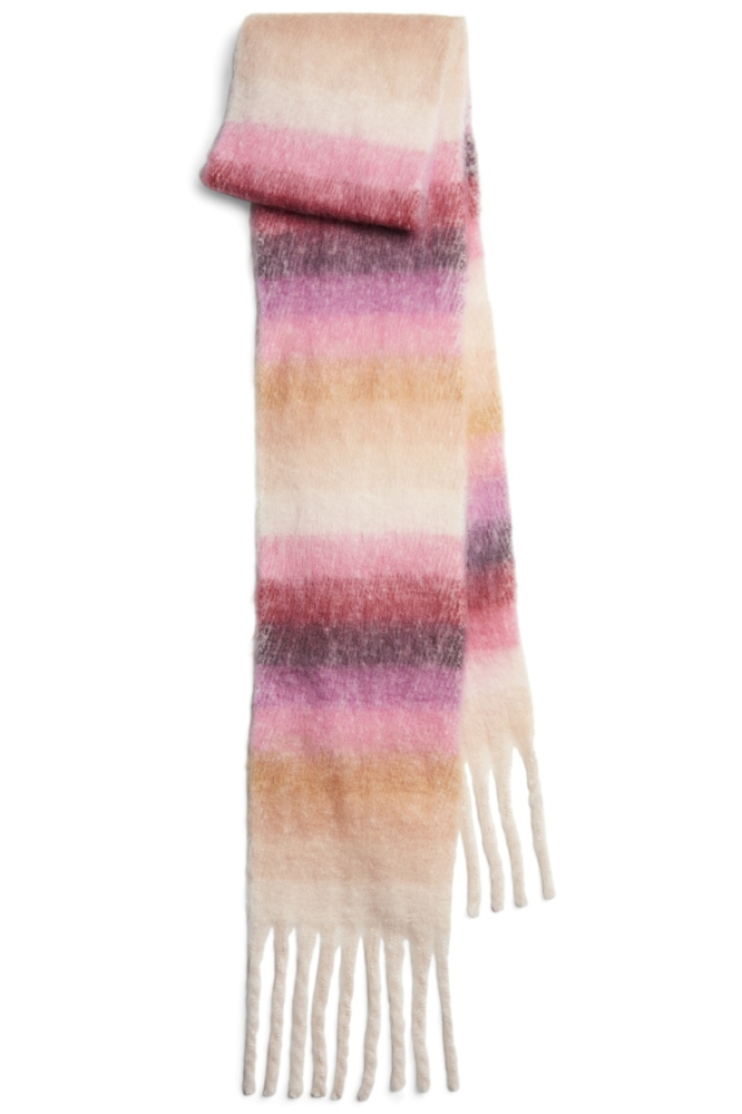 PCNELLA LONG SCARF BC 17152342 Festival Fuchsia/Stripes