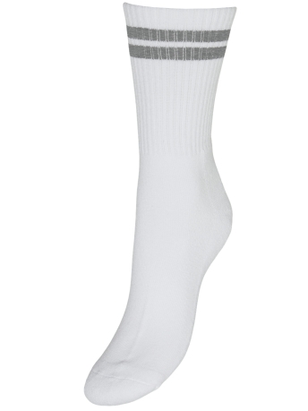 Vero Moda Accessoire VMMEL STRIPE SPORTY SOCKS NOOS 10282770 SNOW WHITE/GREY MELANGE