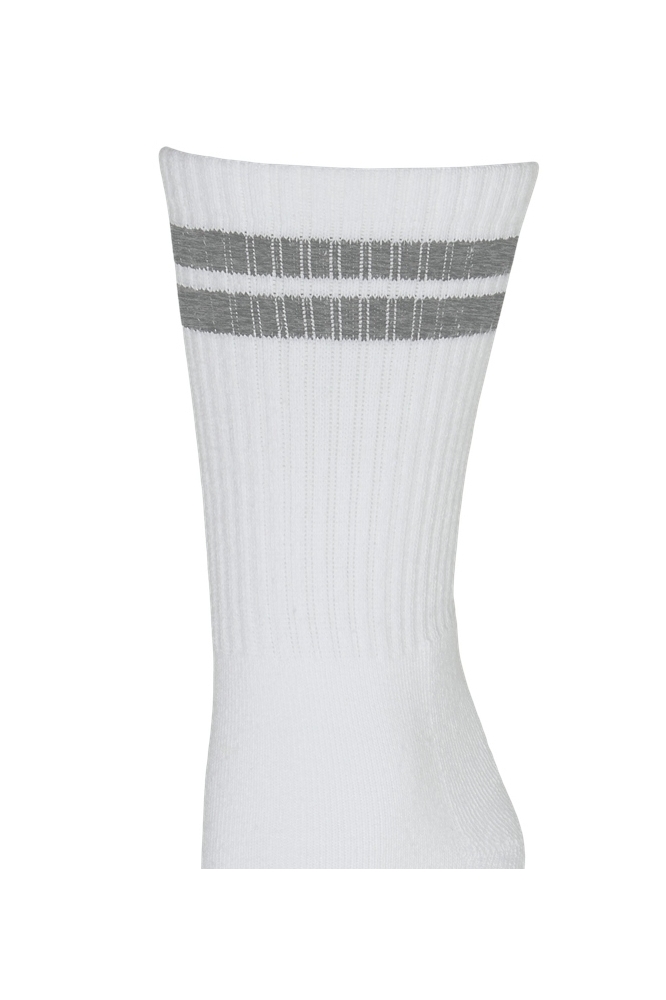 VMMEL STRIPE SPORTY SOCKS NOOS 10282770 SNOW WHITE/GREY MELANGE