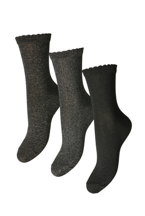 Pieces pcsebby glitter long 3-pack socks n