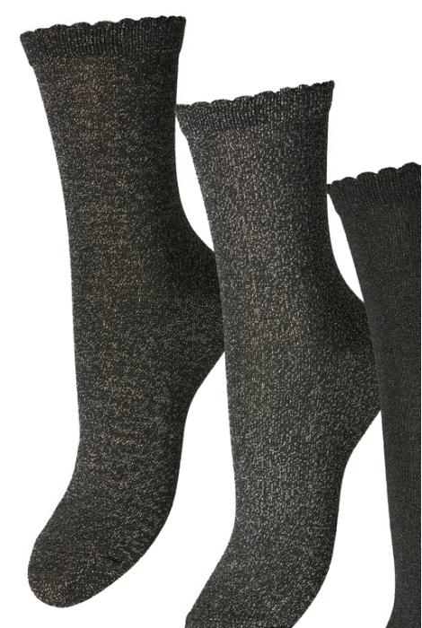 Pieces pcsebby glitter long 3-pack socks n