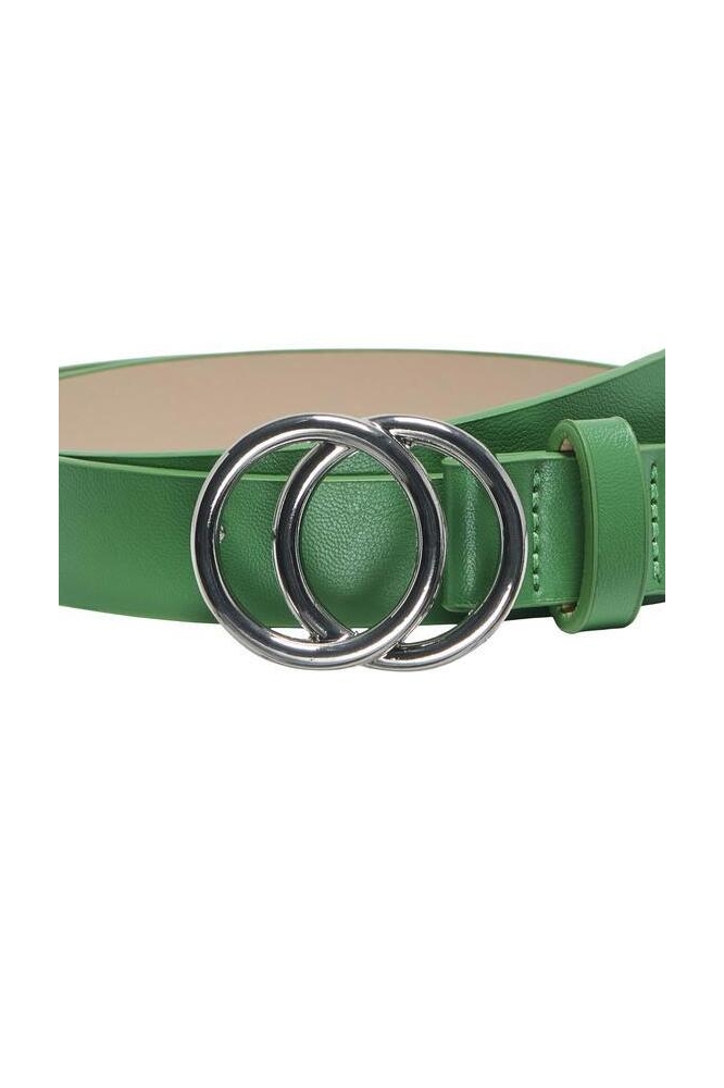 ONLRASMI FAUX LEATHER JEANS BELT NO 15185213 Green Bee/SHINY SILVER