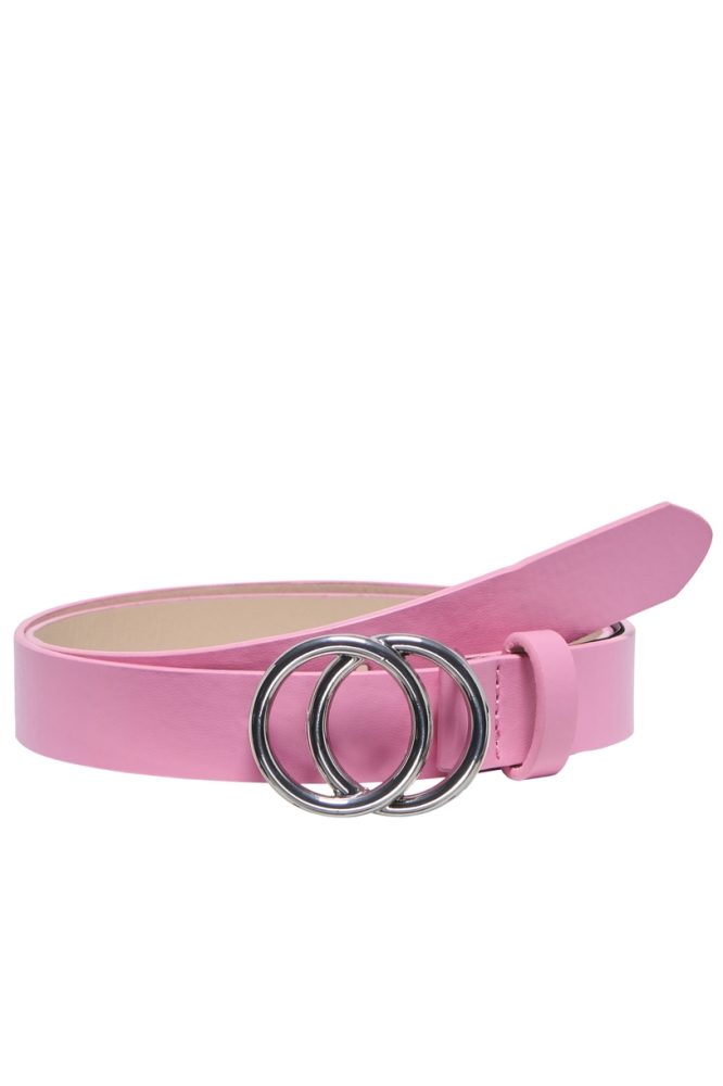 ONLRASMI FAUX LEATHER JEANS BELT NO 15185213 Fuchsia Pink/SHINY SILVER