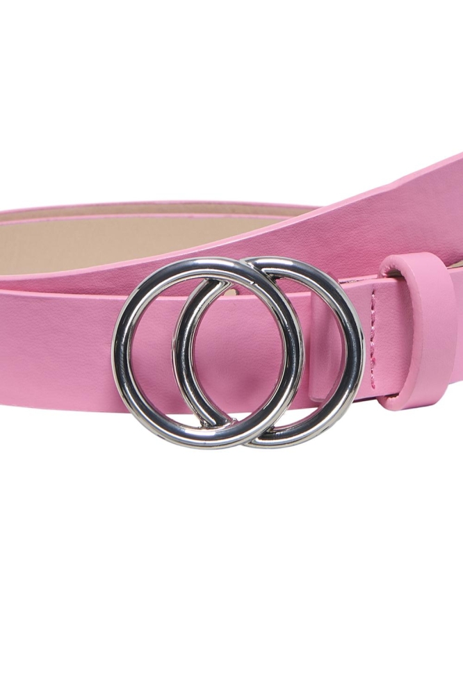 ONLRASMI FAUX LEATHER JEANS BELT NO 15185213 Fuchsia Pink/SHINY SILVER