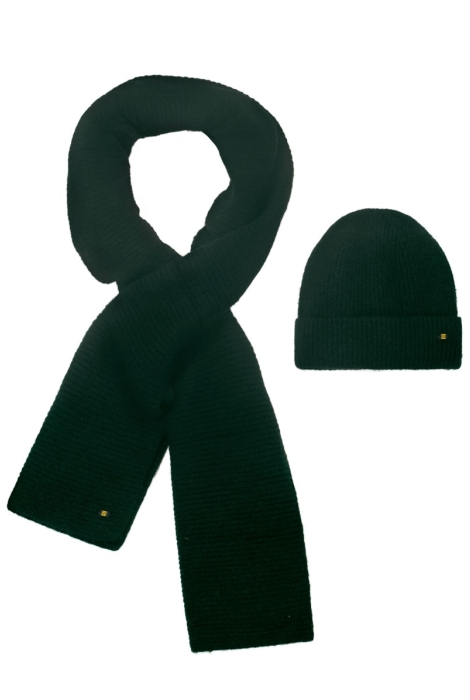 NO-EXCESS beenie + scarf rib knit set