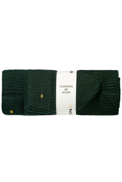 NO-EXCESS beenie + scarf rib knit set