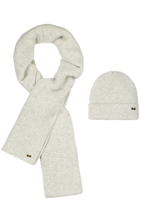 NO-EXCESS beenie + scarf rib knit set