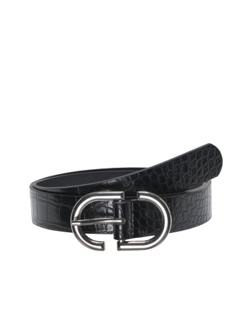 Only Accessoire ONLSYLVIE CROCO PU JEANS BELT ACC 15328056 BLACK/SILVER