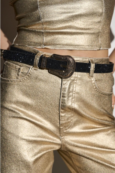 Only onlphoebe glitter pu jeans belt acc