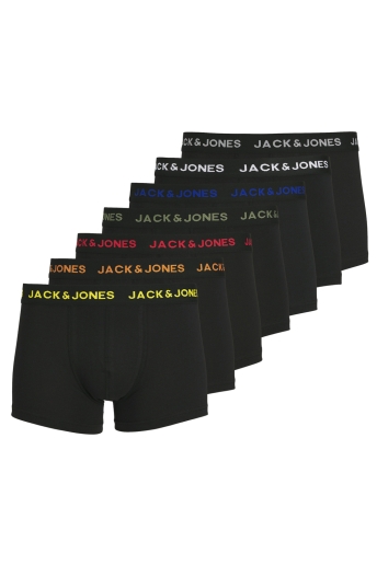 Jack & Jones Ondergoed JACBASIC TRUNKS 7 PACK NOOS 12165587 BLACK/BLACK