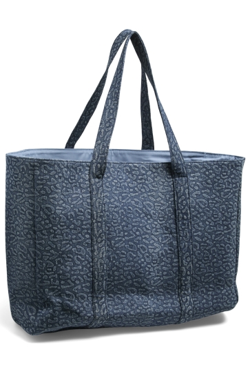 Pieces Accessoire PCTAILINA DENIM SHOPPER 17157731 BLUE DENIM/LEO