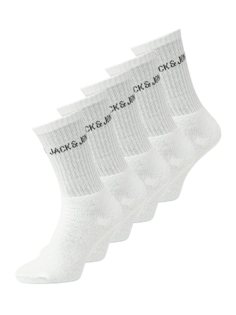 Jack & Jones Junior Accessoire JACREGEN TENNIS SOCK 5 PACK JNR NOO 12266889 White