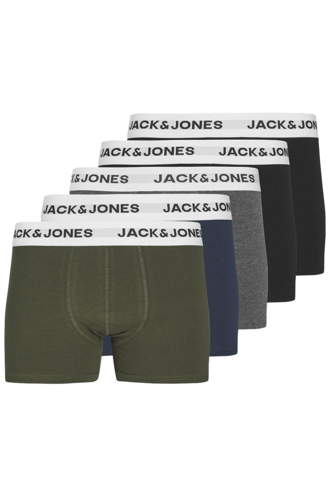 JACBASIC WHITE WB TRUNKS 5 PACK NOO 12222967 Black