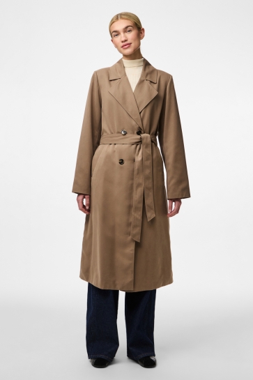 Pieces Jas PCSCARLETT LS TRENCHCOAT NOOS 17146474 Brown Lentil