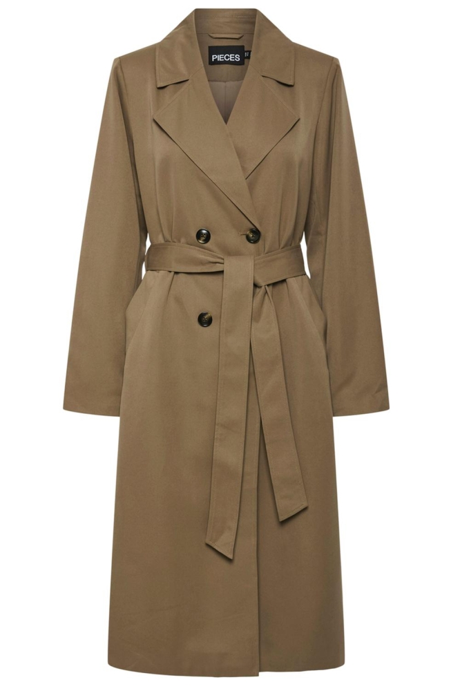 PCSCARLETT LS TRENCHCOAT NOOS 17146474 Brown Lentil