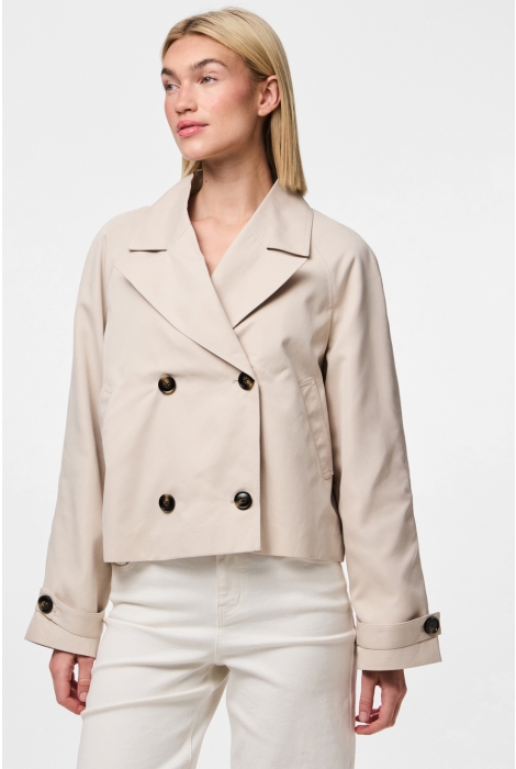 Pieces pcscarlett ls short trenchcoat noos