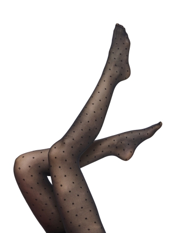 Pieces Accessoire PCNEW NIKOLINE 20 DEN DOT TIGHTS NO 17134440 BLACK