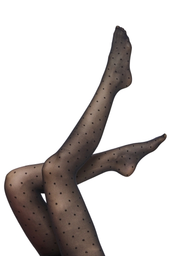 Pieces Accessoire PCNEW NIKOLINE 20 DEN DOT TIGHTS NO 17134440 BLACK