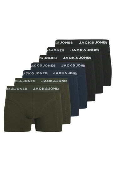 Jack & Jones Ondergoed JACBENJA SOLID TRUNKS 7 PACK STYD 12285464 BLACK/BLACK BI