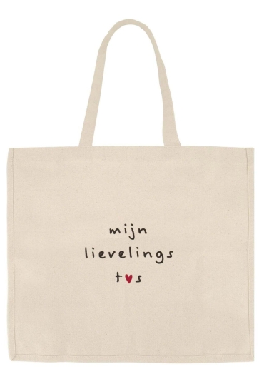 Zusss Accessoire BOODSCHAPPENTAS MIJN LIEVELINGS 0207 067 1005 NATUREL