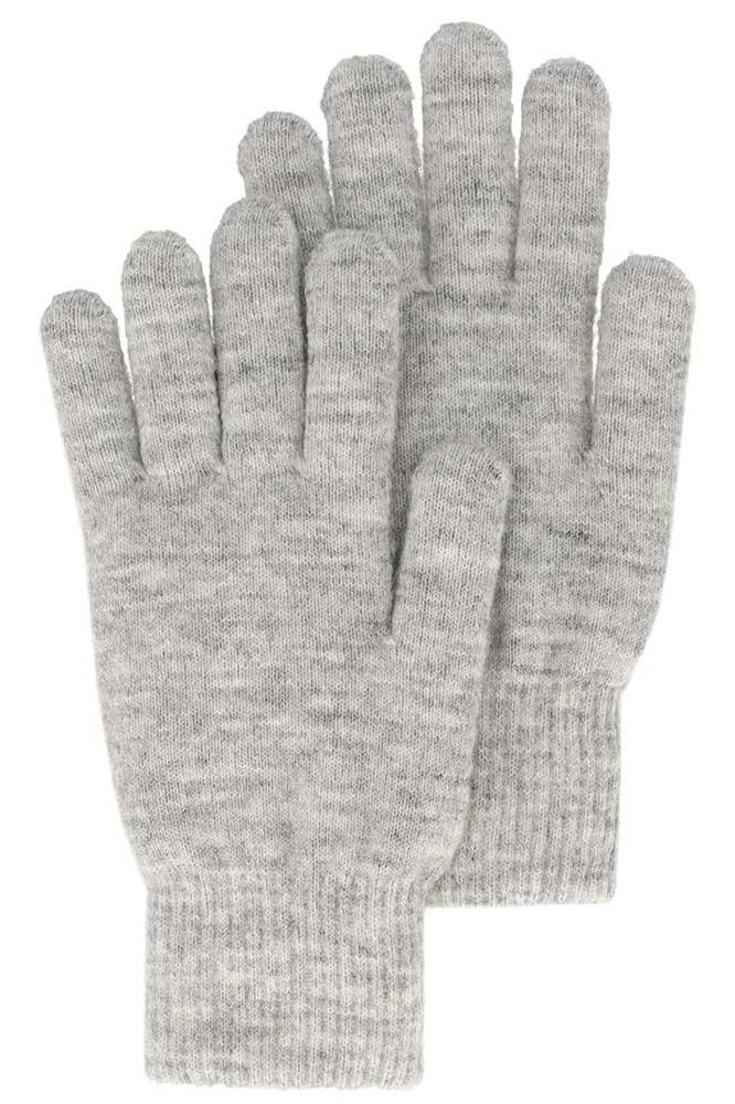 KNIT GLOVES 000434 00011 LIGHT GREY MELANGE