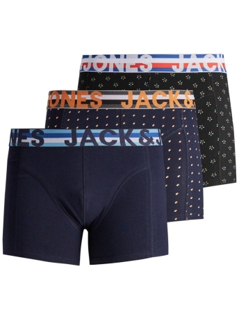 Jack & Jones Ondergoed JACHENRIK TRUNKS 3 PACK NOOS 12151351 Black/Navy Blazer