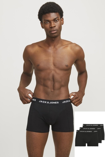 Jack & Jones Ondergoed JACANTHONY TRUNKS 3 PACK BLACK 12171944 BLACK/BLACK