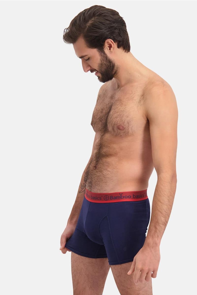 MENS BB KNITTED BOXERSHORTS 3P RICO 019 RED/NAVY/NAVY