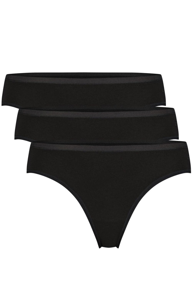 LOLA BB KNITTED THONGS 3 PACK BLACK