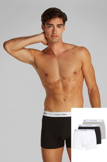 Calvin Klein Ondergoed RELAXED DART TRUNK 3PK LV00NB4286 MP1 BLACK, WHITE, GREY HEATHER