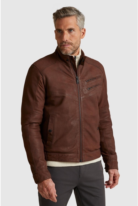 Vanguard short jacket sheep veg leather