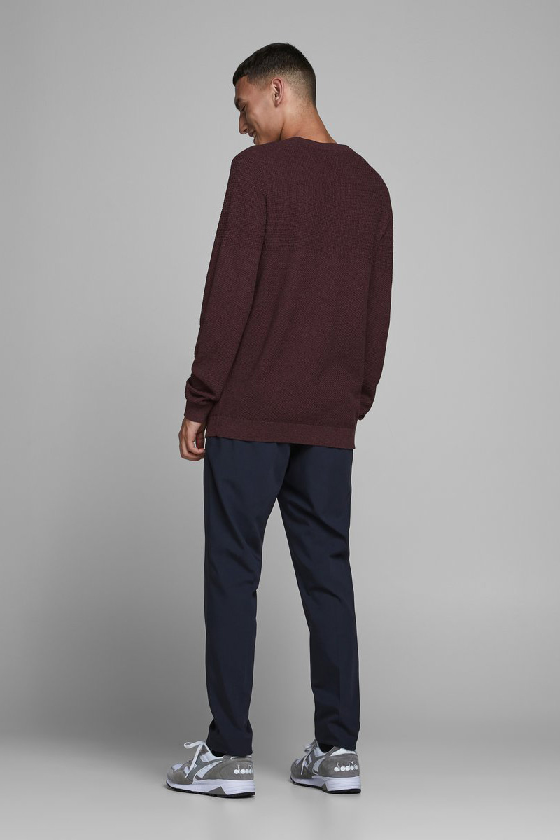 jprblacamp knit structure crew neck 12180061 jack & jones ...