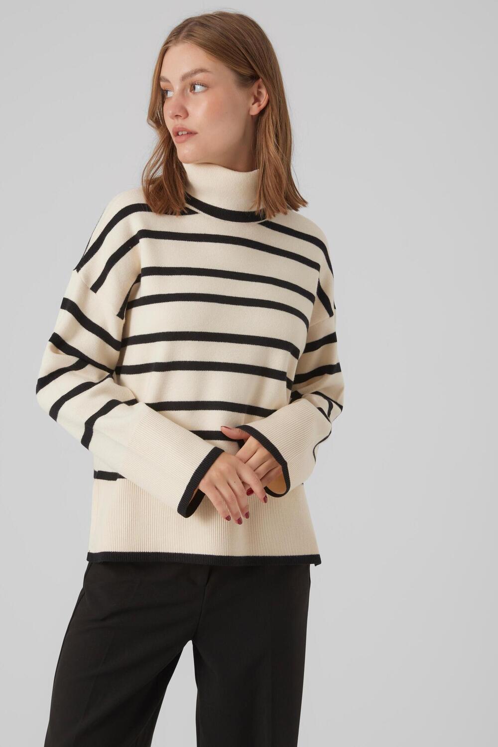 vmsaba ls rollneck pullover ga noos 10291725 vero moda trui birch