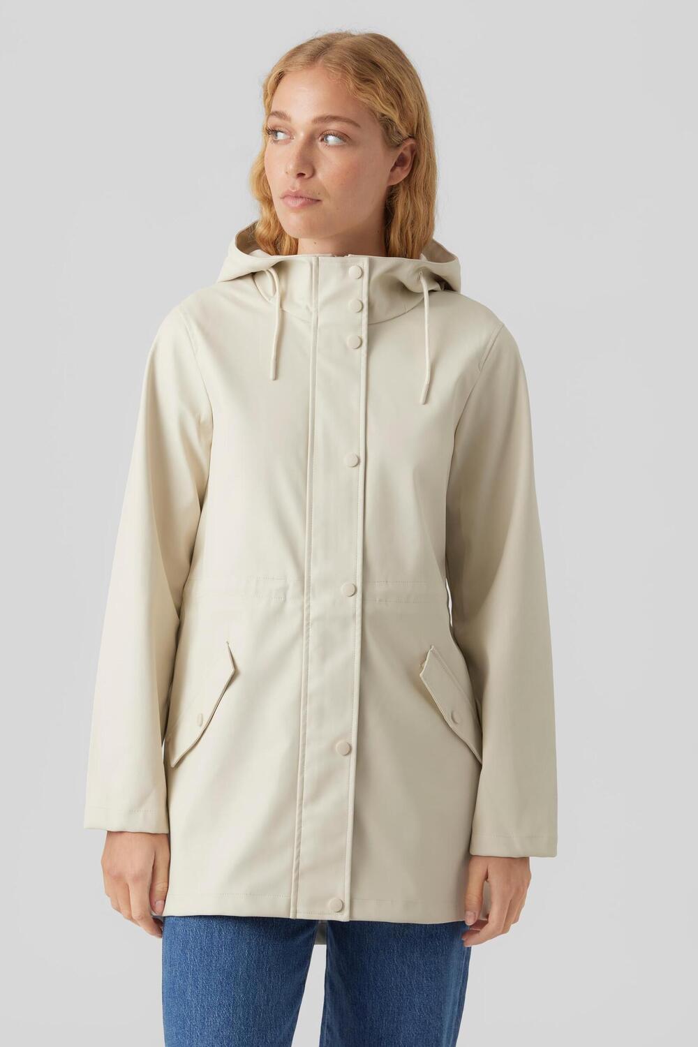 Vmmalou Coated Jacket Noos Vero Moda Jas Oatmeal