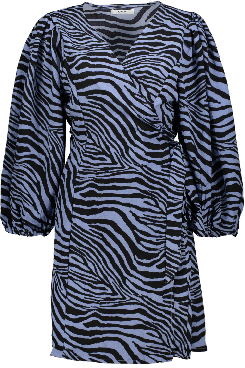 Onljenni 7 8 Wrap Dress Wvn Only Jurk Cashmere Blue Black Zebra