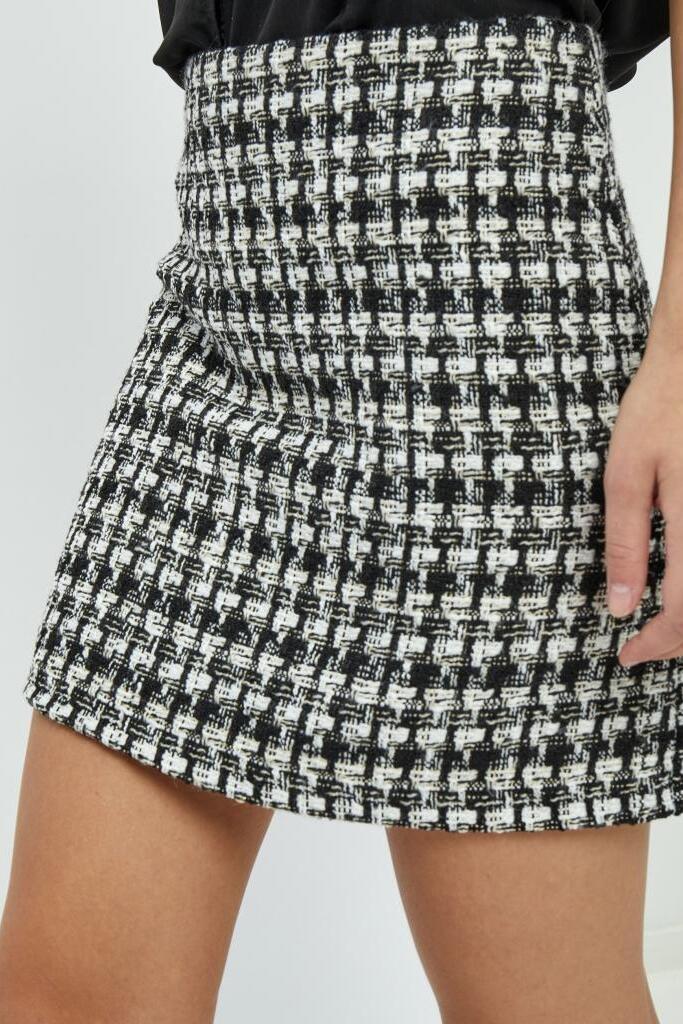 renete short skirt mi5674 minus rok 9303c black checked