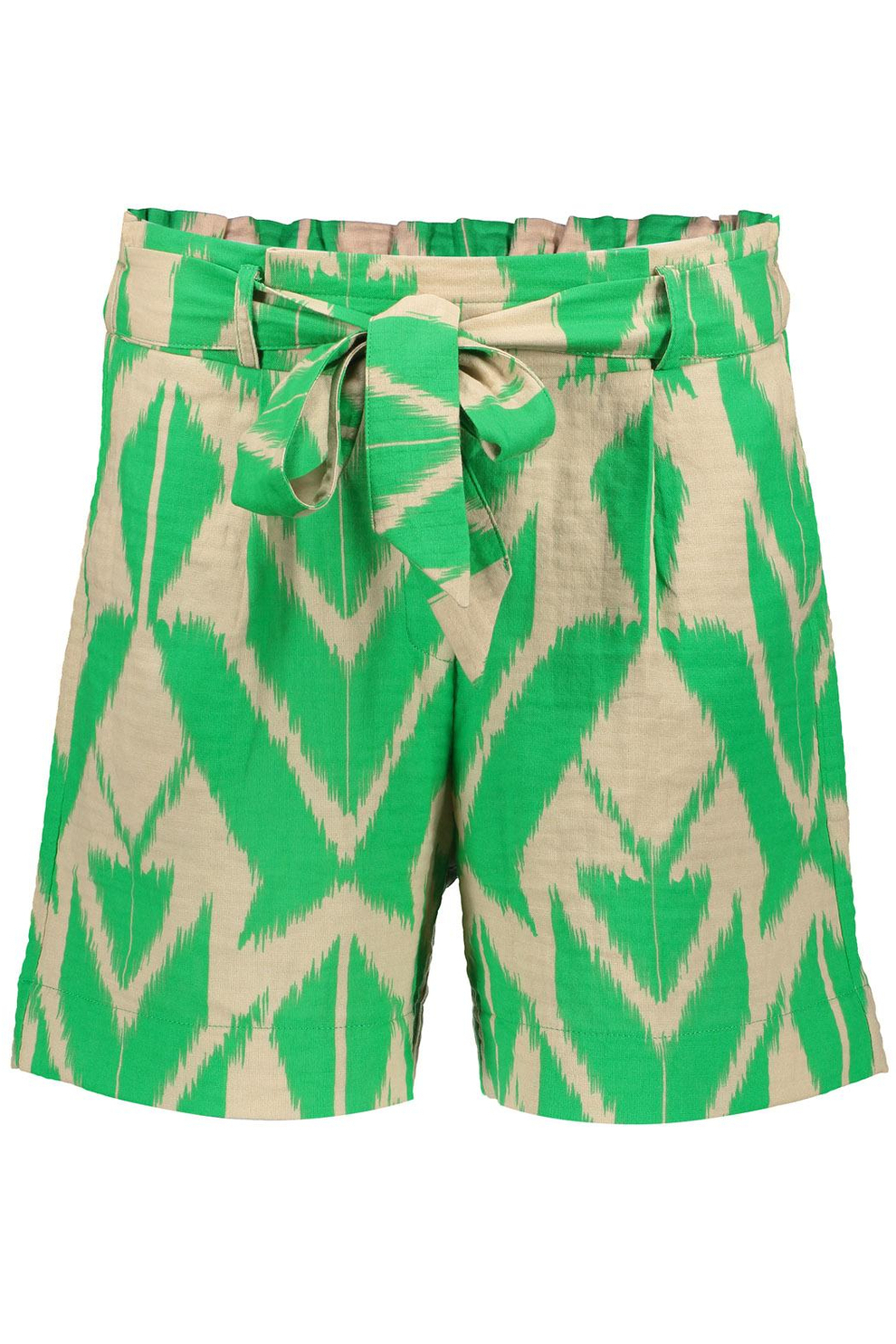Mauve Verzakking vier keer shorts met grafische print 31267 20 geisha korte broek green/sand combi